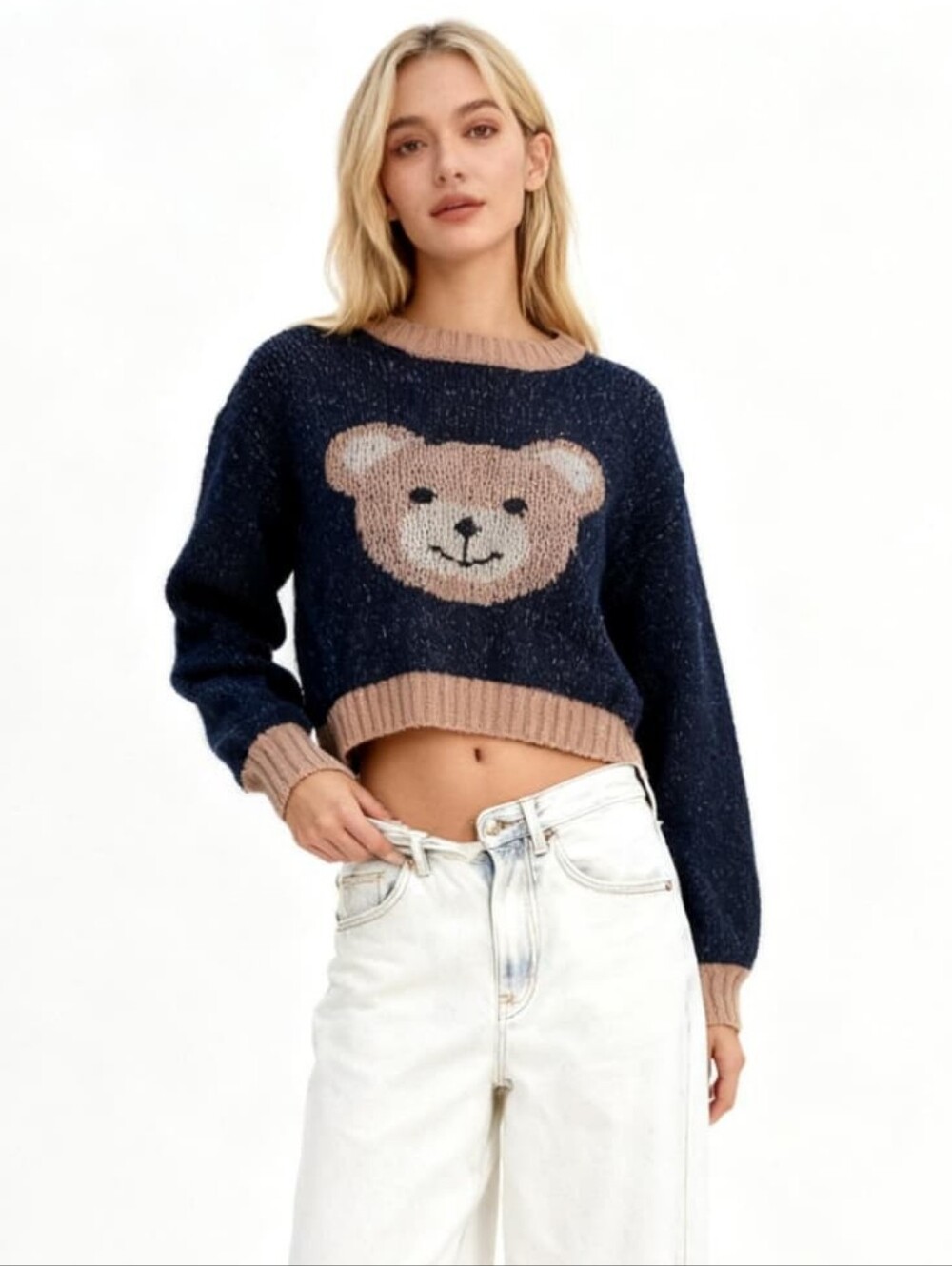 Anthropologie Luna Ivy Bear Sweater Size XS